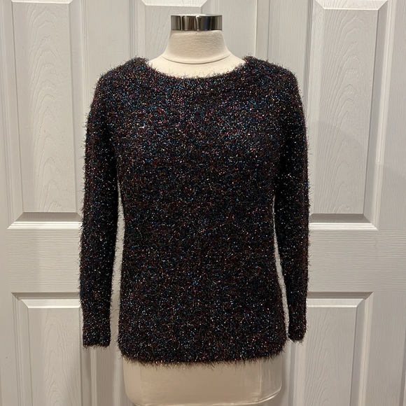 NWOT NY & Company Metallic Multicolored Textured Sweater - Picture 3 of 11